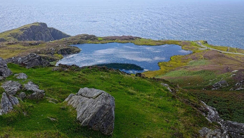 Slieve League sea cliffs rising above the Atlantic, Co. Donegal